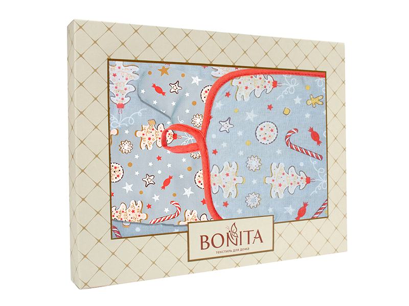 фото Кухонный набор bonita имбирный пряник: фартук, рукавица, прихватка 11010820603