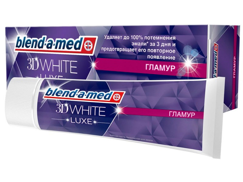 фото Зубная паста blend-a-med 3d white luxe гламур 75ml 5410076893454