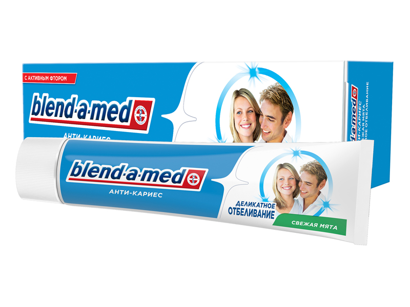 фото Зубная паста blend-a-med анти-кариес деликатное отбеливание свежая мята 100ml 5011321569935