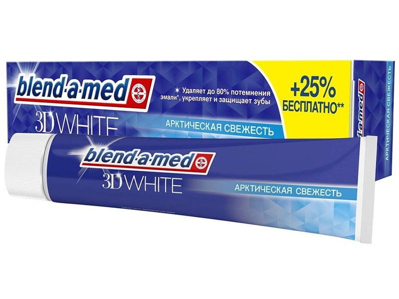 фото Зубная паста blend-a-med 3d white арктическая свежесть 125ml 5410076475834