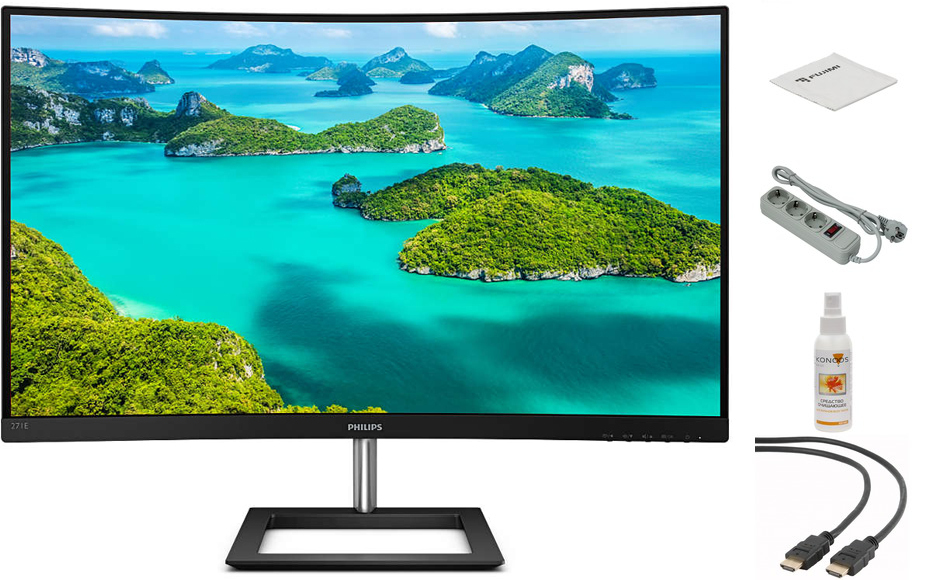 фото Монитор philips 271e1ca/00 black выгодный набор + серт. 200р!!!