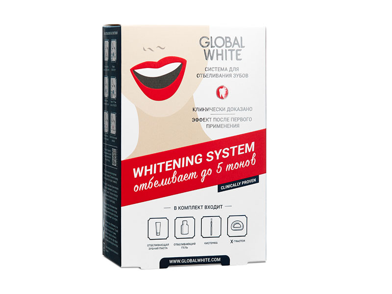 фото Система для отбеливания зубов global white whitening system