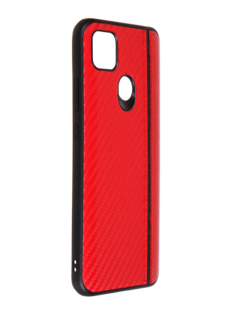 фото Накладка g-case для xiaomi redmi 9c carbon red gg-1288