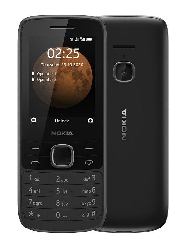 Сотовый телефон Nokia 225 4G Dual Sim Black solid color plastic battery back cover for nokia 225 black