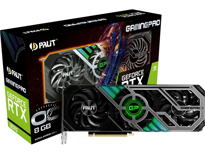 Видеокарта Palit GeForce RTX 3070 GamingPro OC 8G NE63070S19P2-1041A V1