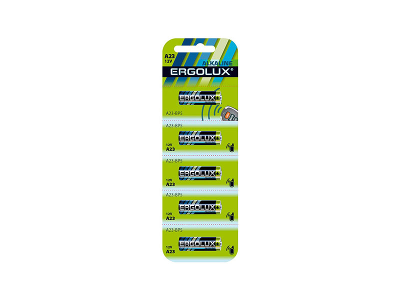 Батарейка A23 - Ergolux LR23A BL-5 (5 штук) батарейки ergolux lr23a bl 5 a23 bp5 12в 5 шт