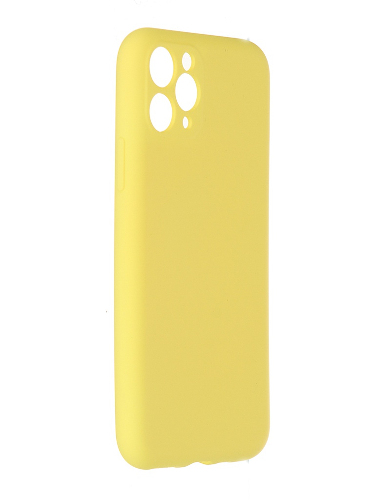 фото Чехол pero для apple iphone 11 pro liquid silicone yellow pcls-0021-yw