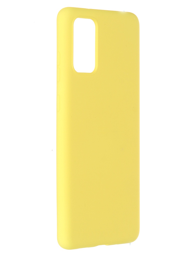 фото Чехол pero для samsung galaxy s20 plus liquid silicone yellow pcls-0009-yw