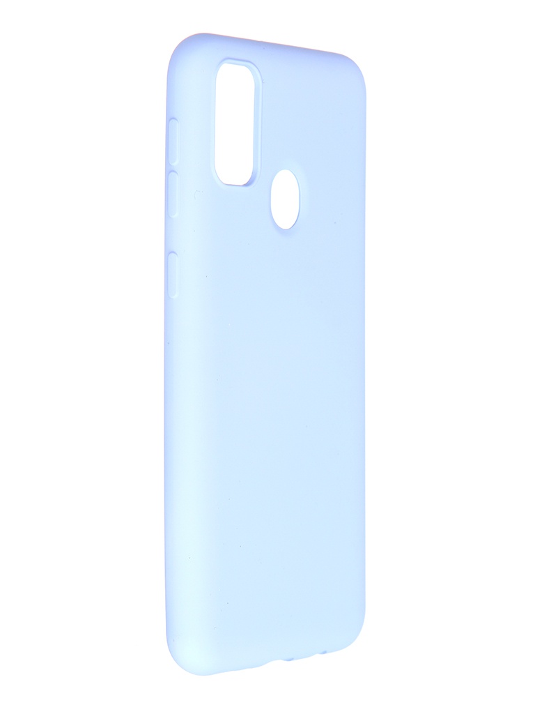 фото Чехол pero для samsung galaxy m21/m30s liquid silicone light-blue pcls-0014-lb