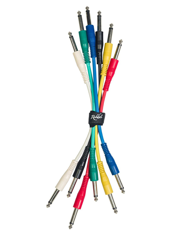 фото Комплект патч-кабелей для соединения педалей rockdale mono jack (ts) male 20cm ic016-20cm