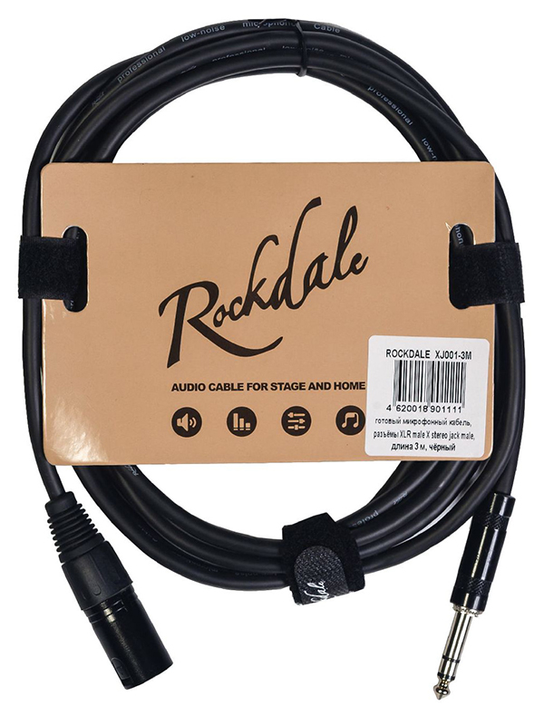 

Rockdale XLR male - jack male 3m XJ001-3M, XJ001-3M