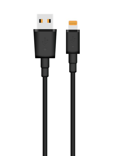 

Аксессуар Krutoff Modern USB - Lightning 1m Black 15169, 15169