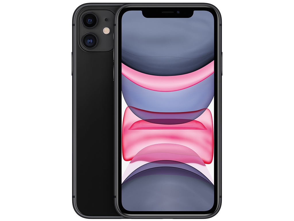 Сотовый телефон APPLE iPhone 11 64Gb Black for iphone 13 pro max water ripple texture gradient color tpu phone case red black