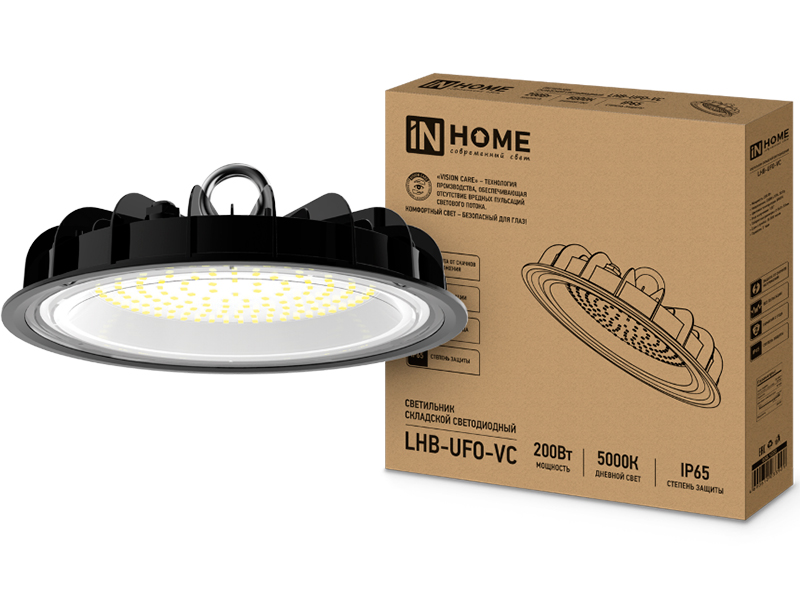 

Светильник In Home LHB-UFO-VC 200W 230V 5000K 18000Lm IP65 без пульсации 4690612033921, 4690612033921