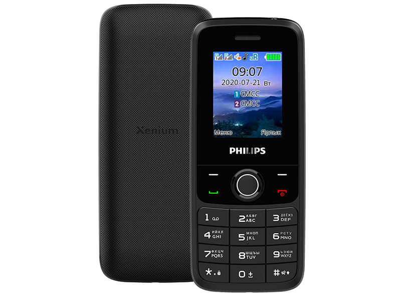 фото Сотовый телефон philips e117 xenium dark grey