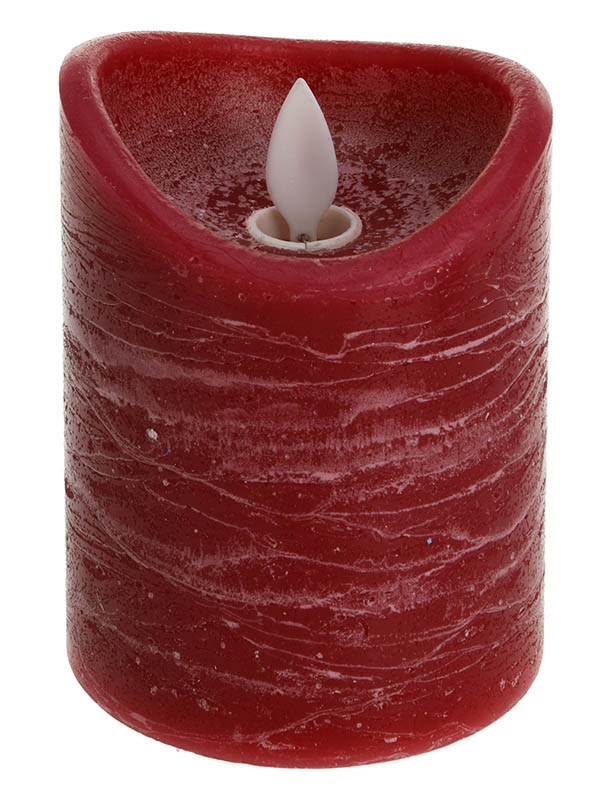 фото Светодиодная свеча koopman international живое пламя 7.5x10cm red ax5400200