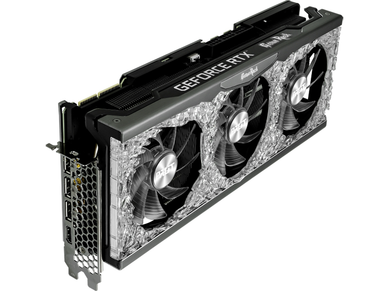

Видеокарта Palit GeForce RTX 3090 GameRock OC 1395Mhz PCI-E 4.0 24576Mb 384 bit 3xDP HDMI NED3090H19SB-1021G, GeForce RTX 3090 GameRock OC NED3090H19SB-1021G