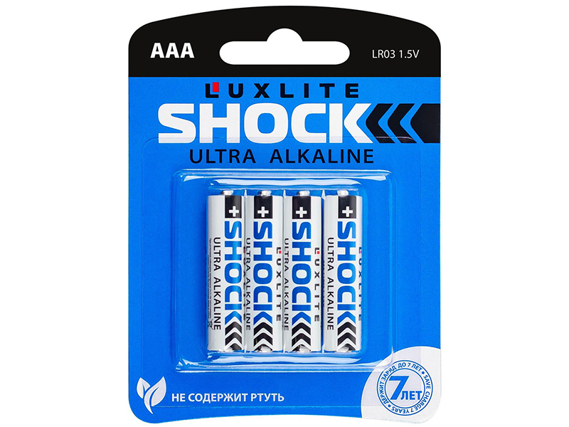 Батарейка AAA - Luxlite Shock Blue (4 штуки) 06974