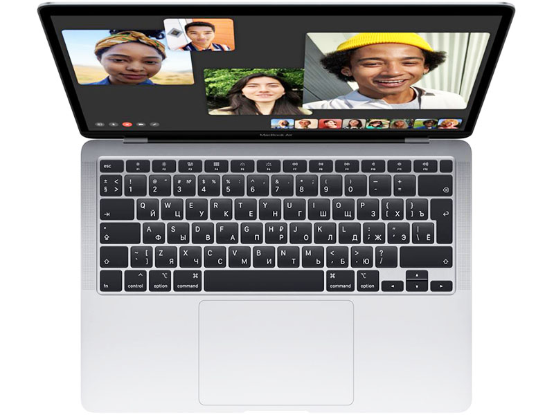 фото Ноутбук apple macbook air 13 (2020) silver mgna3ru/a (apple m1/8192mb/512gb ssd/wi-fi/bluetooth/cam/13.3/2560x1600/mac os)