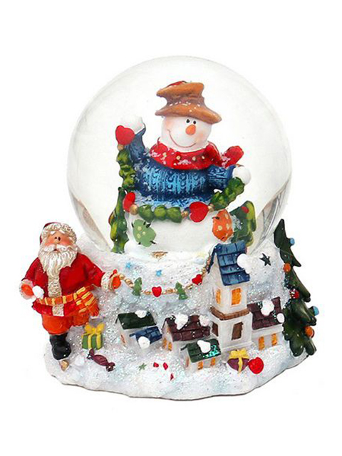 фото Снежный шар sigro вдохновенный снеговик в шляпе 50-1611-шляпа