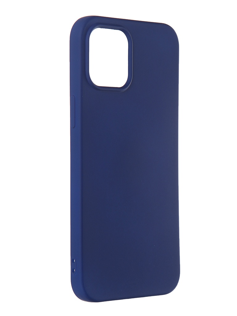 фото Чехол df для iphone 12 pro max с микрофиброй silicone blue ioriginal-06 df-group