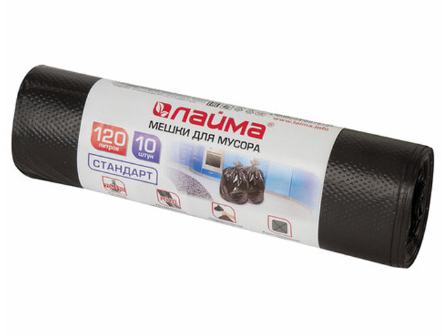 

Пакет Лайма 120L 10шт Black 601385, 601385