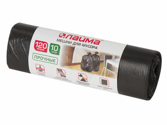 

Пакет Лайма 120L 10шт Black 601386, 601386