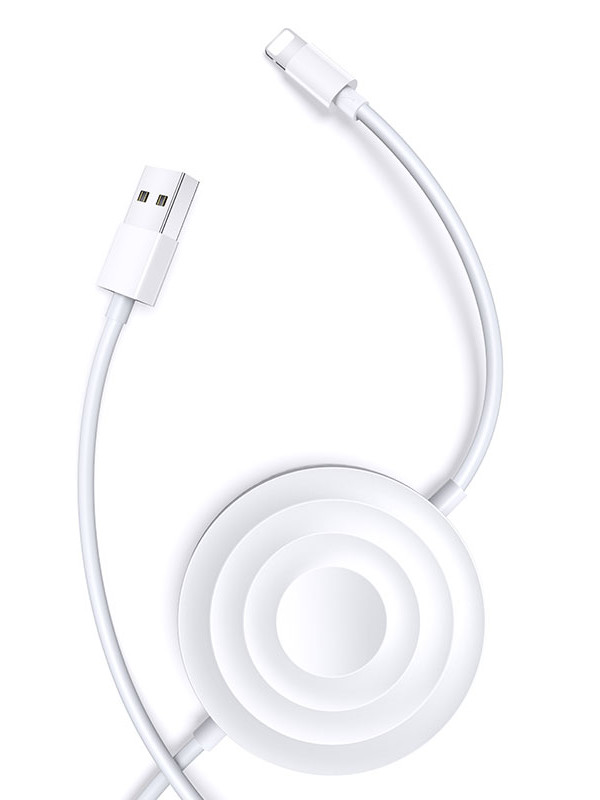 фото Зарядное устройство usams us-cc096 usb - lightning 2a white cc96wh02 / ут000019964