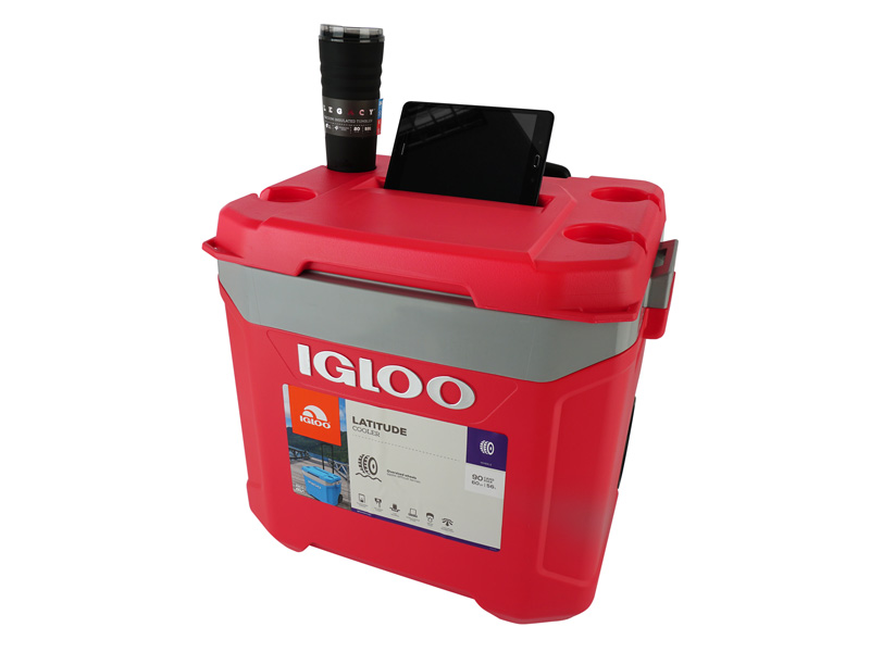 фото Термоконтейнер igloo latitude 60 qt roller red 34470