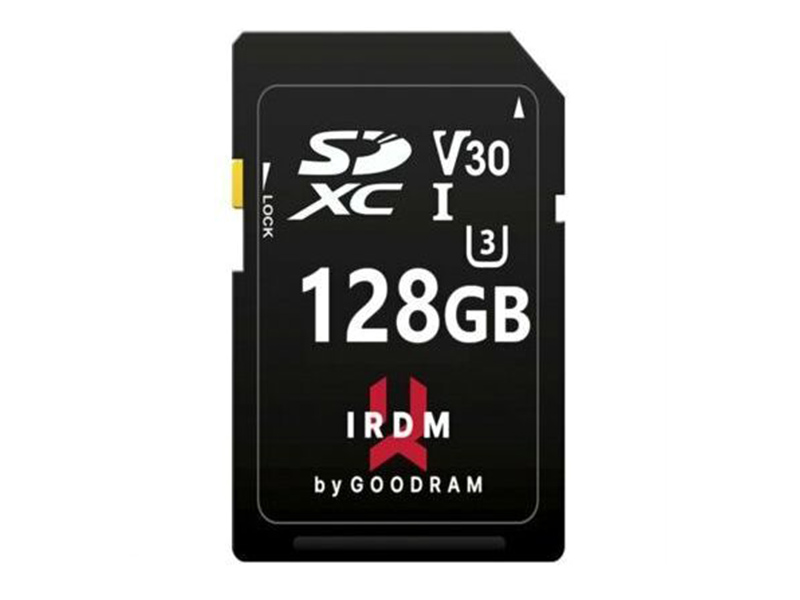 фото Карта памяти 128gb - goodram irdm secure digital xc v30 uhs-i u3 ir-s3a0-1280r12