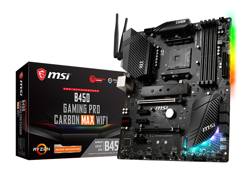 фото Материнская плата msi b450 gaming pro carbon max wifi