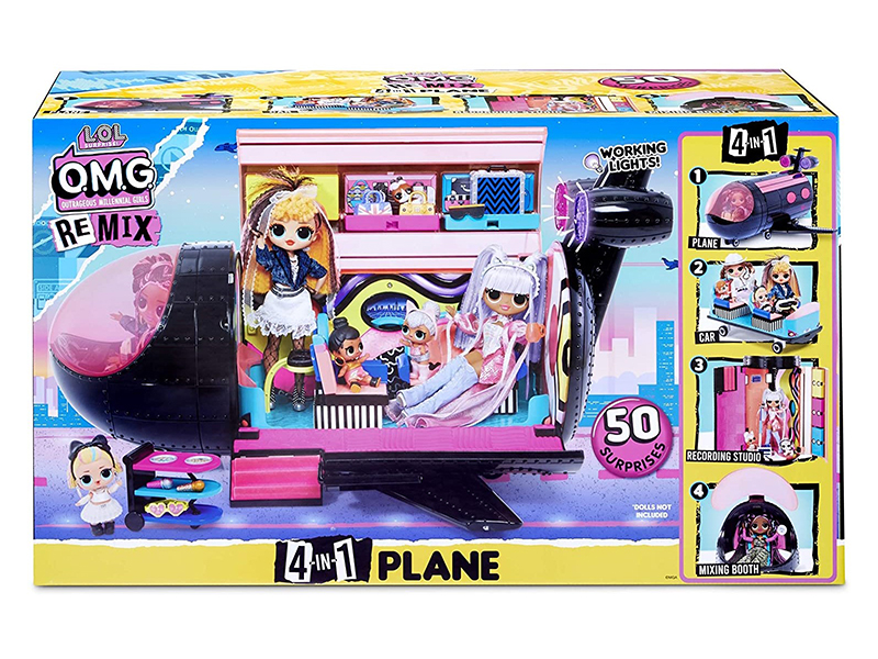 

Кукла LOL OMG Remix 4-in-1 Plane Playset Transforms - 571339, 571339