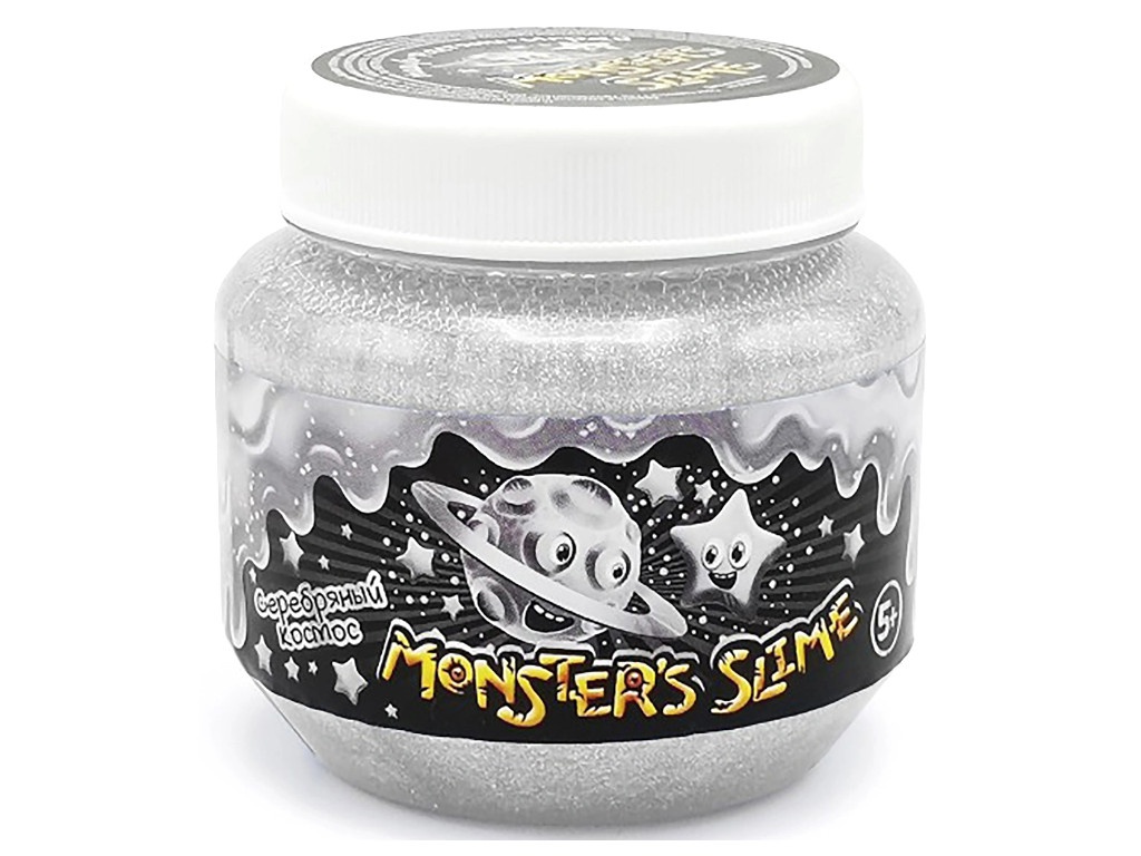 фото Слайм kiki monsters slime серебряный космос 250ml scb006