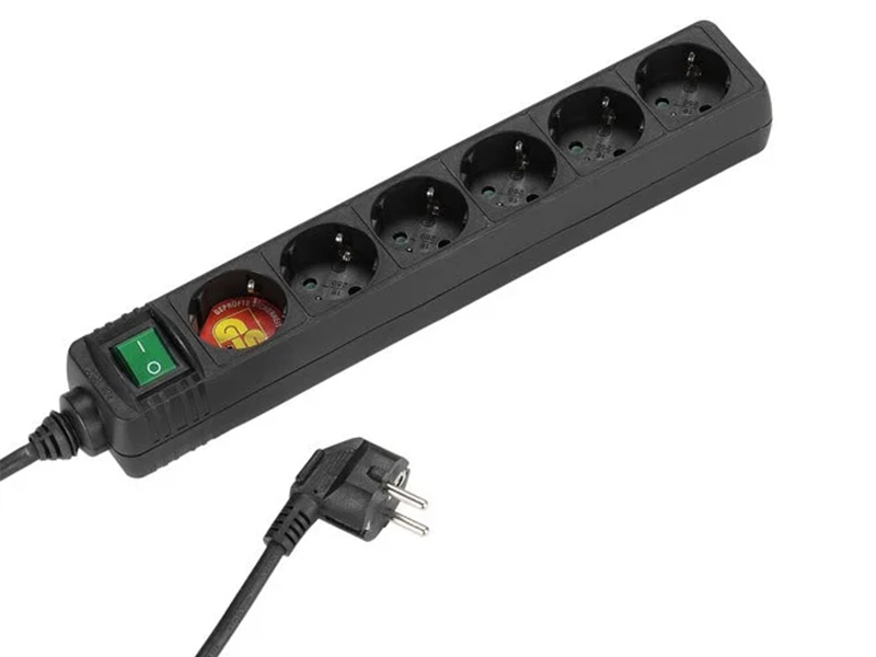 фото Удлинитель vivanco ebls 6s 6 sockets 1.4m black 27019