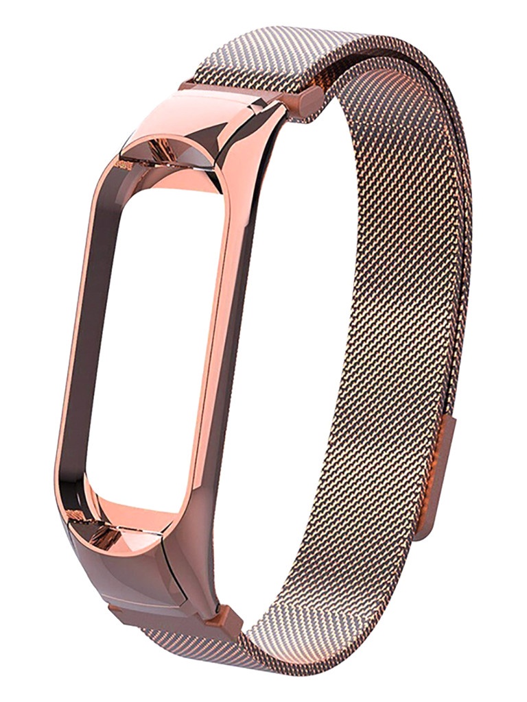 фото Aксессуар ремешок activ для xiaomi mi band 5 metal mesh strap rose gold 117559