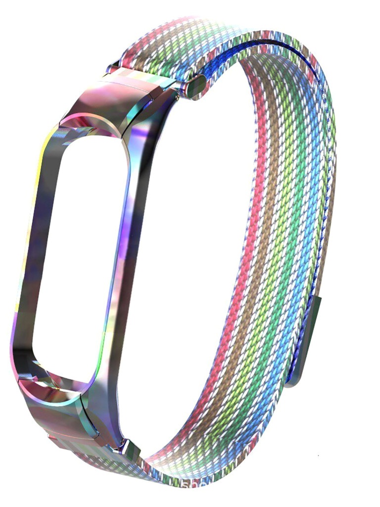фото Aксессуар ремешок activ для xiaomi mi band 5 metal mesh strap rainbow 117557