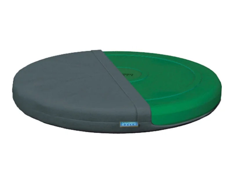 фото Подушка альпина пласт балансировочная фитдиск плюс green + чехол grey 3280