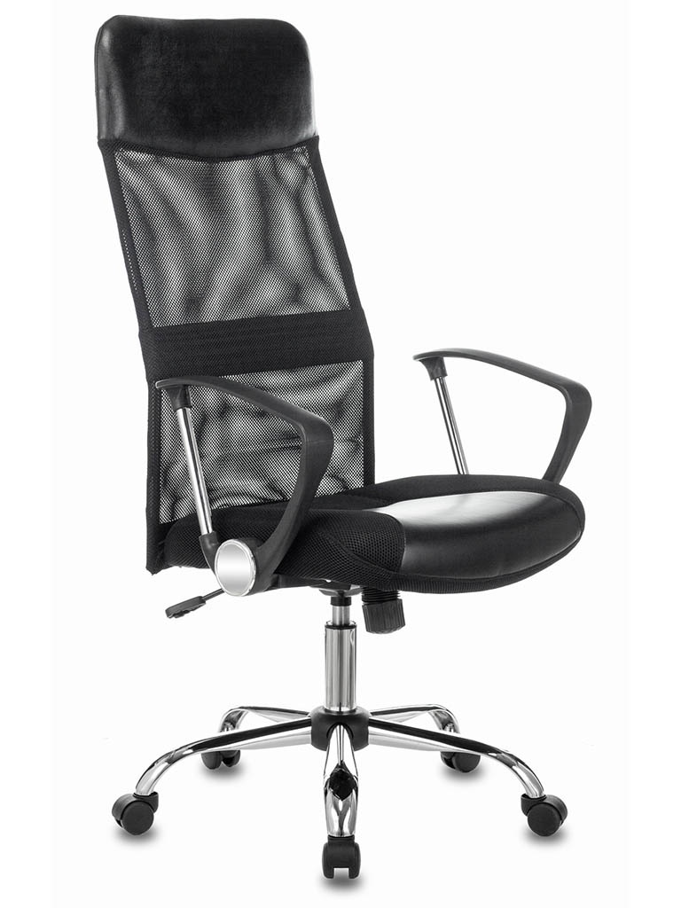 Компьютерное кресло Бюрократ CH-600SL Chrome-Black кресло руководителя бюрократ ch 600sl чёрный
