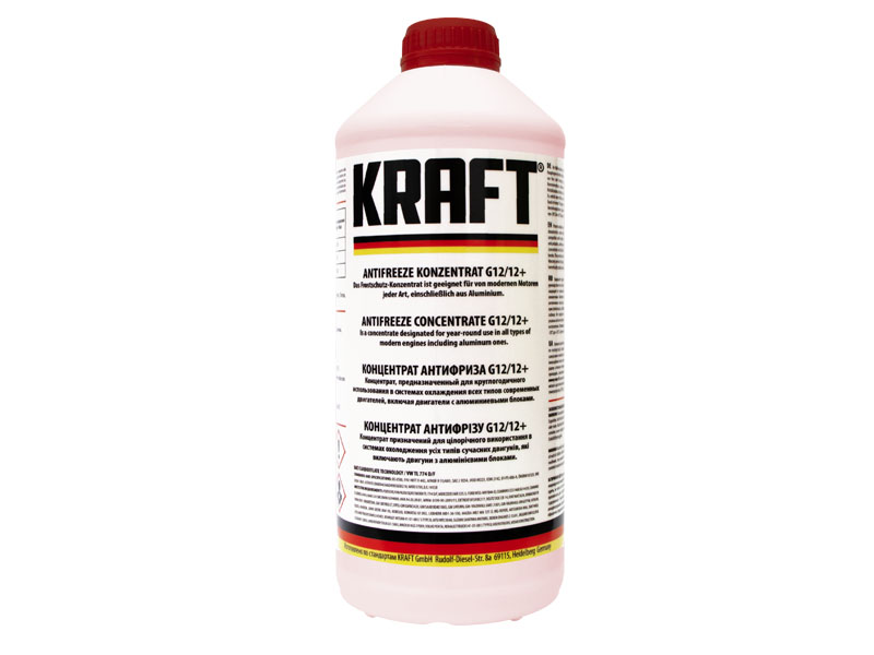 Концентрат антифриза Kraft G12/G12+ 1.5L KF103