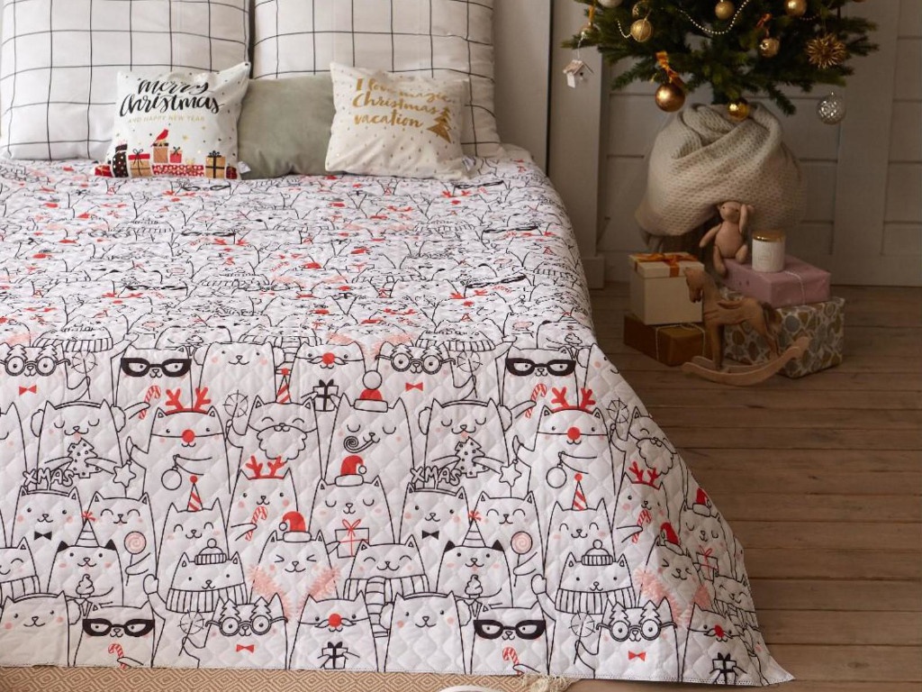 

Покрывало Этель X-Mas Cat 180x220cm 5080095, X-Mas Cat
