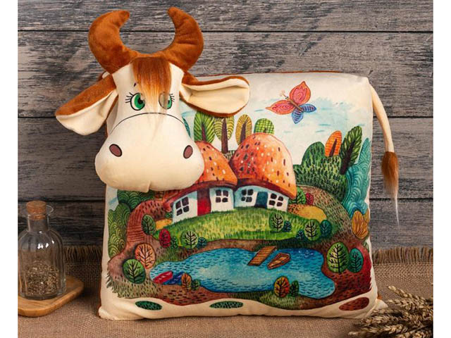 

Подушка Collorista Коровка 33x35cm 5080126, Коровка