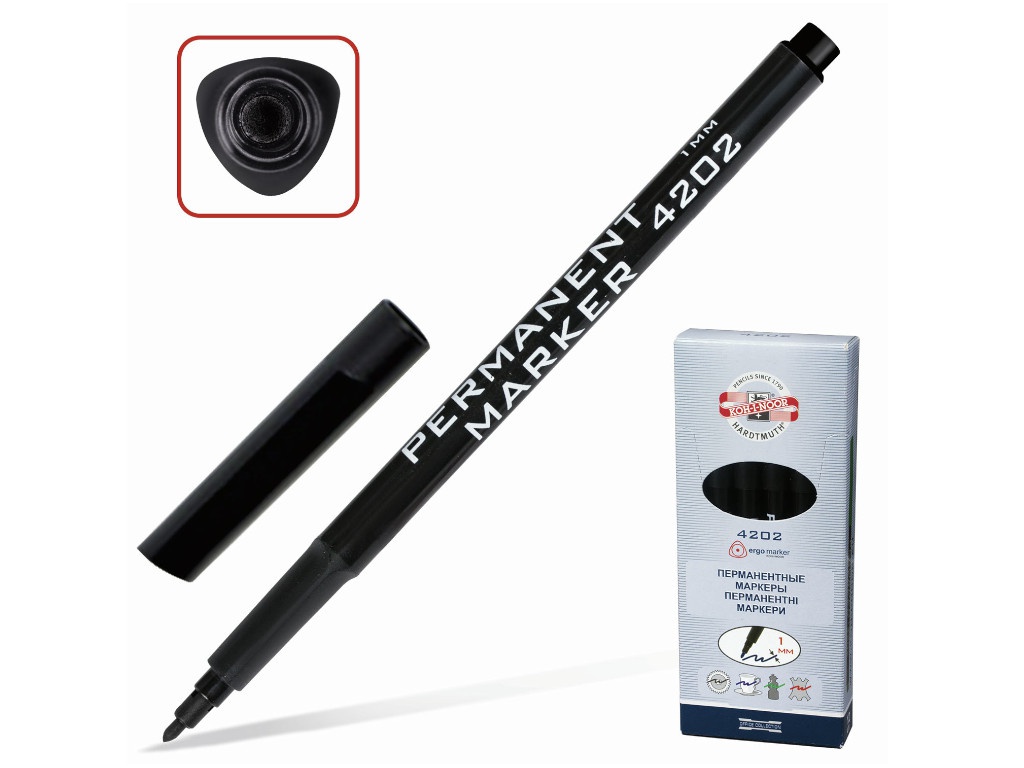 

Маркер Koh-i-Noor 1mm Black 7742023801KSRU, 7742023801KSRU