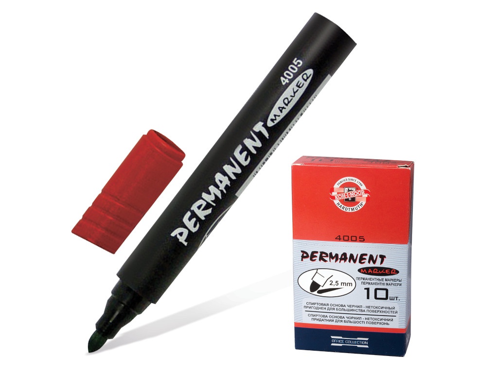 

Маркер Koh-i-Noor 2.5mm Red 7740050801KSRU, 7740050801KSRU
