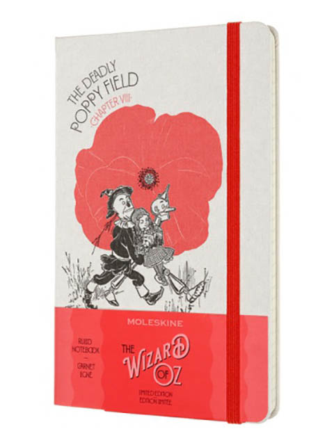 

Блокнот Moleskine Le Wizard Of Oz Large 130х210mm 120 листов White-Red LEWOZQP060PF / 1216435, LEWOZQP060PF