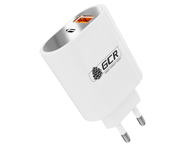 Зарядное устройство GCR USB Type-A + Type-C 36W PD18W + Quick Charge 3.0 GCR-52579
