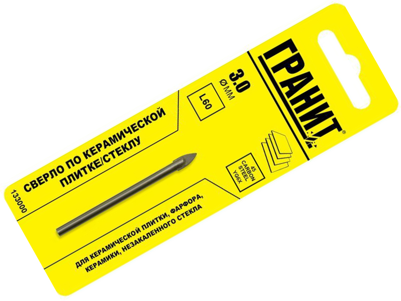 

Сверло Гранит по плитке 3x60mm 133000, 133000