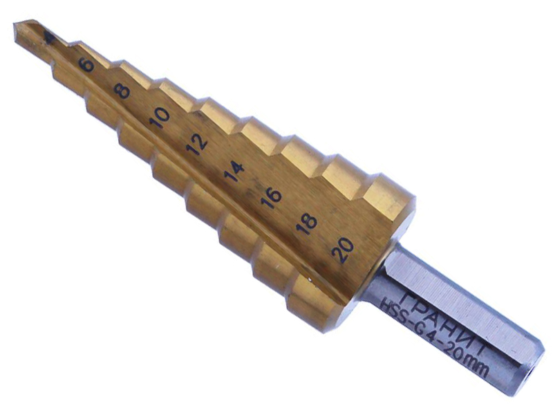 

Сверло Гранит Ступенчатое 4-20mm 741002, Ступенчатое