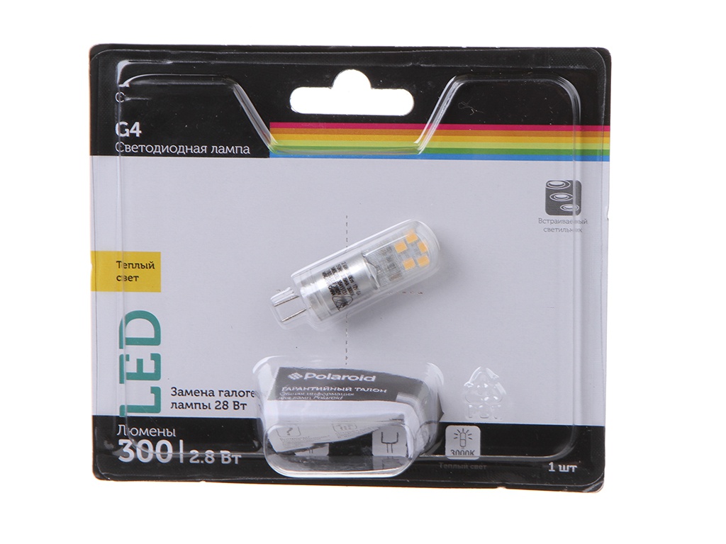 

Лампочка Polaroid G 2.8W 12V 4000K G4 300lm PL-G412V34, PL-G412V34