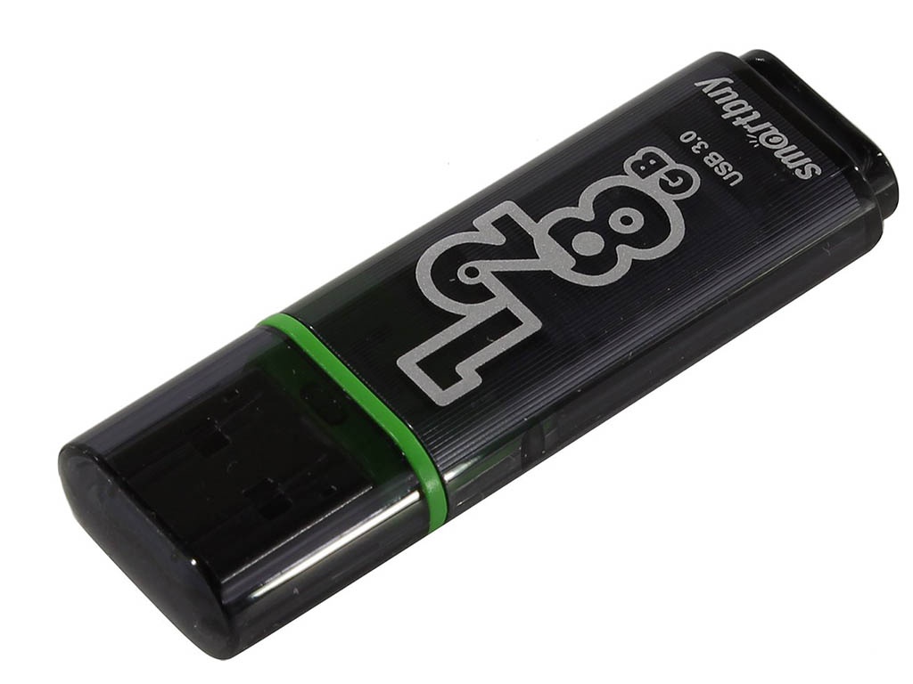 USB Flash Drive 128Gb - SmartBuy Glossy series USB 3.0/3.1 Gen.1 Dark Grey SB128GBGS-DG твердотельный накопитель smartbuy jolt sm63x 128gb sbssd 128gt sm63xt m2p4