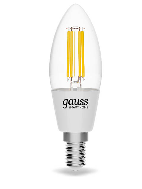 фото Лампочка gauss smart home dim+cct e14 4.5w 2000-6500к 495lm 1250112